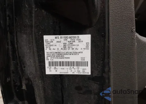 2010 Ford F-150 Fx4/Lariat/Xl/Xlt из США, поврежденный, VIN 1FTFX1EV0AKE76559